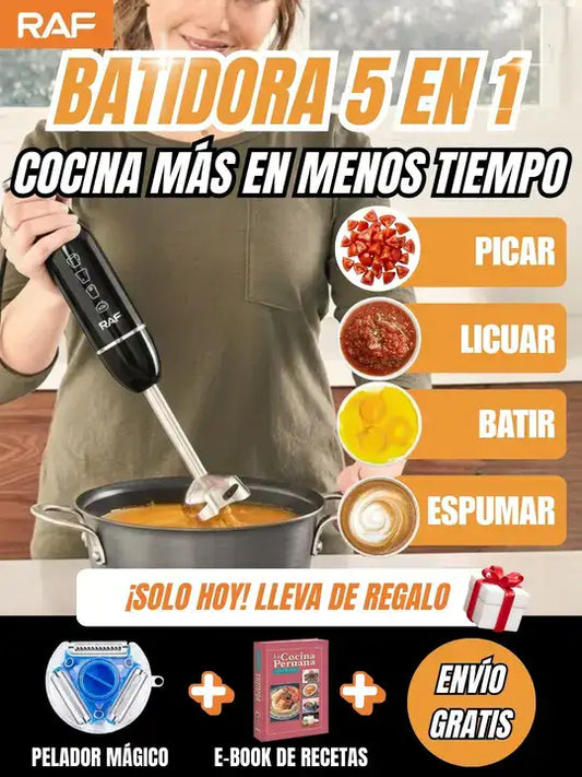 SUPER BATIDORA DE INMERSIÓN 5 EN 1 MARCA RAF