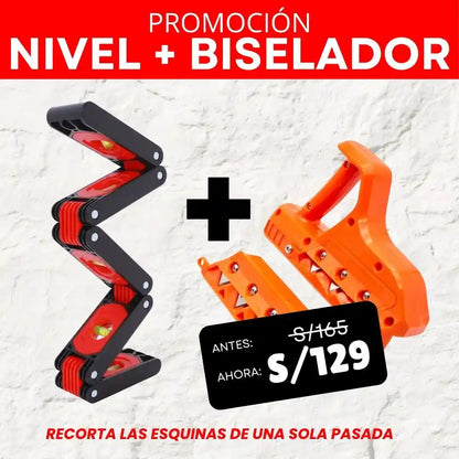 NIVEL DE MANO PLEGABLE MAGNÉTICO MUTIFUNCIONAL - 60cm